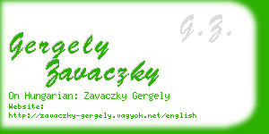 gergely zavaczky business card